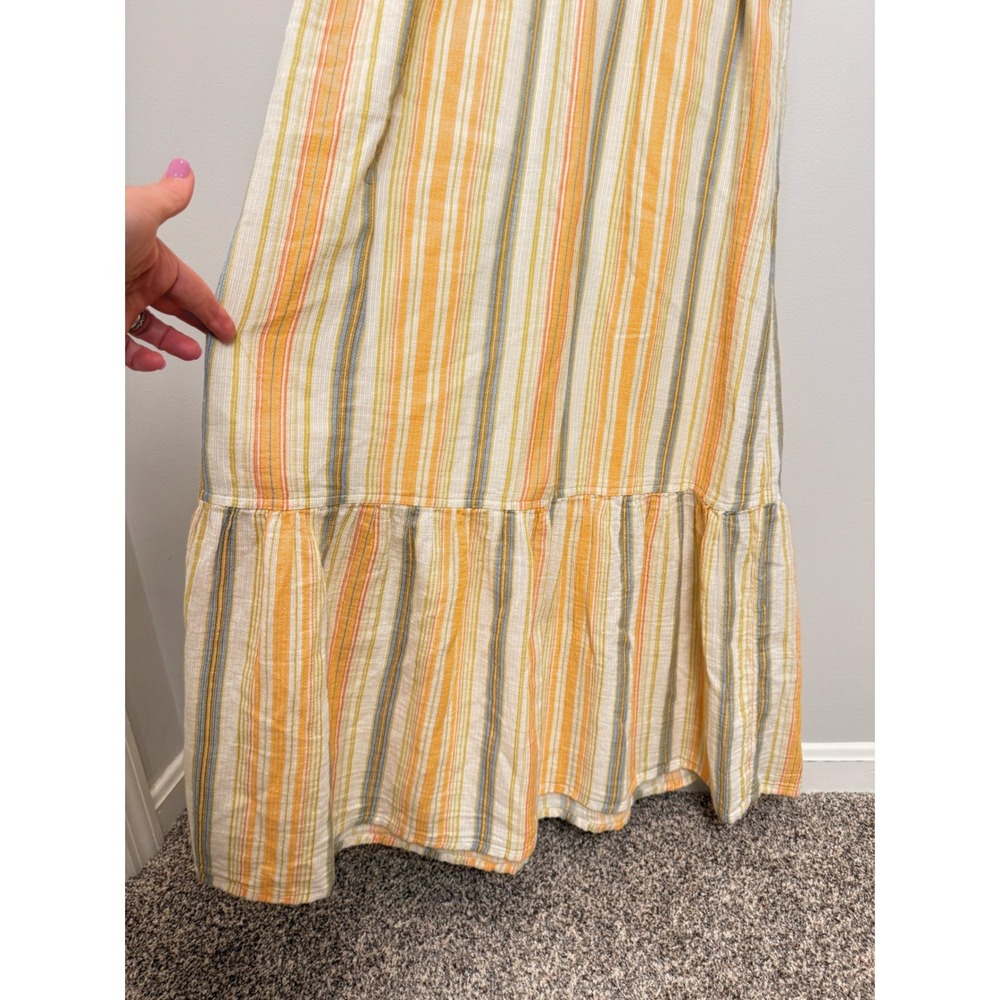 Prana California Dreaming 100% Organic Cotton Golden Hour Stripe Maxi Dress XS - Picture 11 of 15